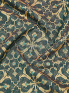 Teal Blue Meenakari Jaal Cotton Silk Handloom Banarasi Saree - Sacred Weaves