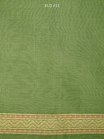 Pista Green Meenakari Jaal Cotton Silk Handloom Banarasi Saree - Sacred Weaves