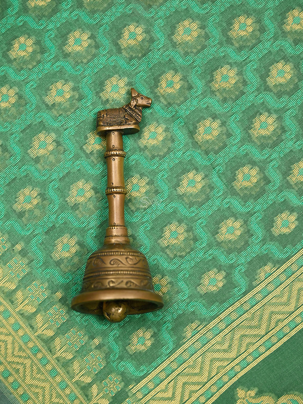 Green Meenakari Booti Cotton Silk Handloom Banarasi Saree - Sacred Weaves