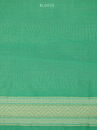 Sea Green Meenakari Booti Cotton Silk Handloom Banarasi Saree - Sacred Weaves