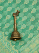 Sea Green Meenakari Booti Cotton Silk Handloom Banarasi Saree - Sacred Weaves