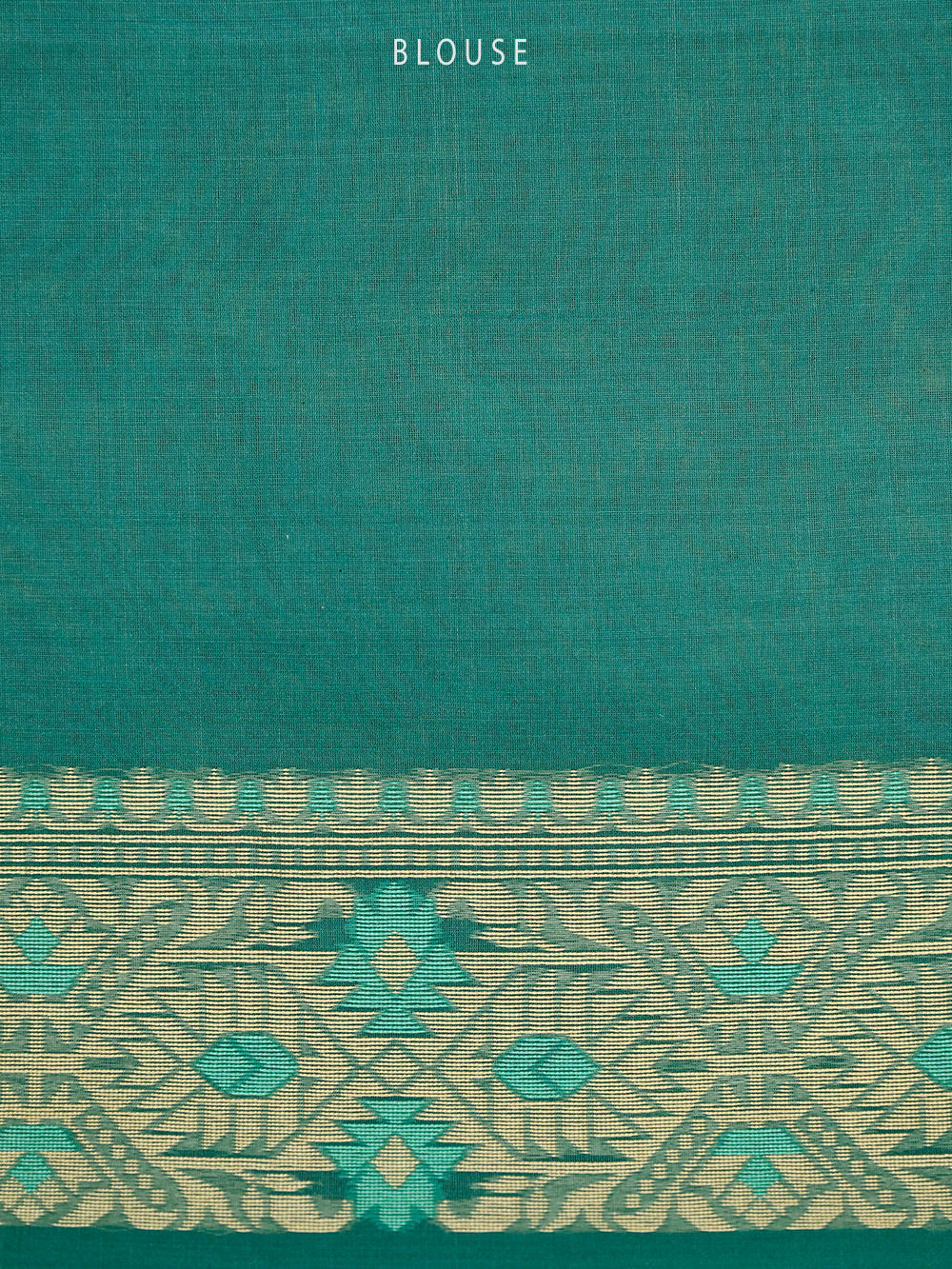 Aqua Green Meenakari Jaal Cotton Silk Handloom Banarasi Saree - Sacred Weaves