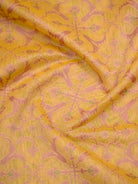 Yellow Meenakari Jaal Cotton Silk Handloom Banarasi Saree - Sacred Weaves