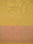 Yellow Meenakari Jaal Cotton Silk Handloom Banarasi Saree - Sacred Weaves
