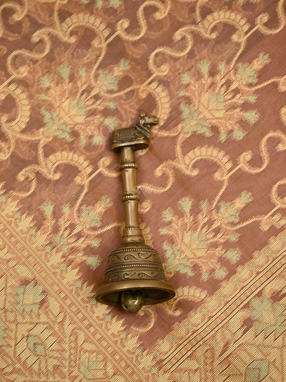 Dusky Pink Mustard Meenakari Jaal Cotton Silk Handloom Banarasi Saree - Sacred Weaves