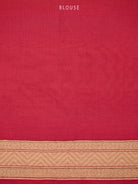 Dark Pink Meenakari Booti Cotton Silk Handloom Banarasi Saree - Sacred Weaves