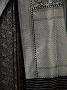 Black Shikargah Katan Silk Brocade Handloom Banarasi Saree - Sacred Weaves