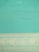 Aqua Blue Booti Katan Silk Uppada Handloom Banarasi Saree - Sacred Weaves