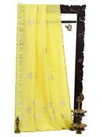 Bright Green Shikargah Boota Satin Silk Handloom Banarasi Saree - Sacred Weaves