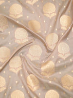 Dusky Pink Booti Katan Silk Uppada Handloom Banarasi Saree - Sacred Weaves