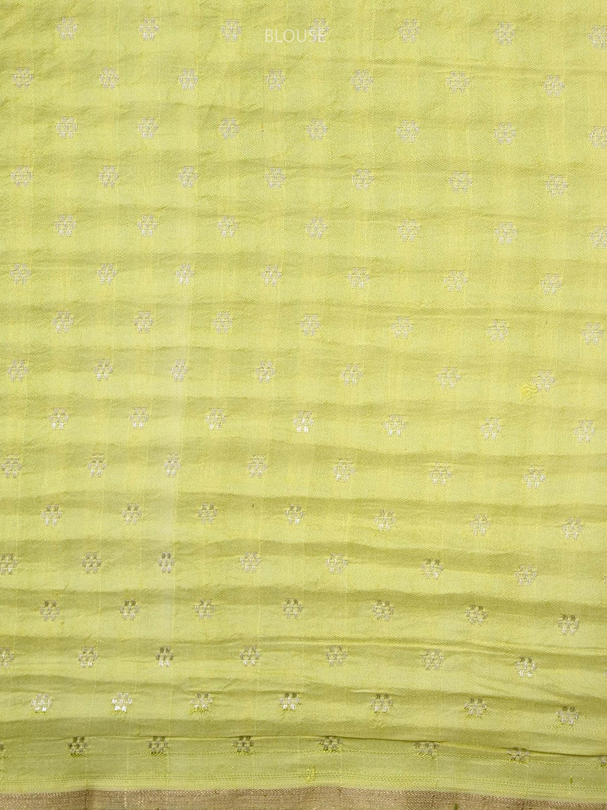 Neon Yellow Shikargah Boota Satin Silk Handloom Banarasi Saree