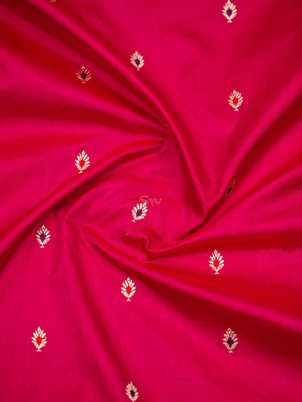 Dark Pink Meenakari Katan Silk Handloom Banarasi Saree -Sacred Weaves