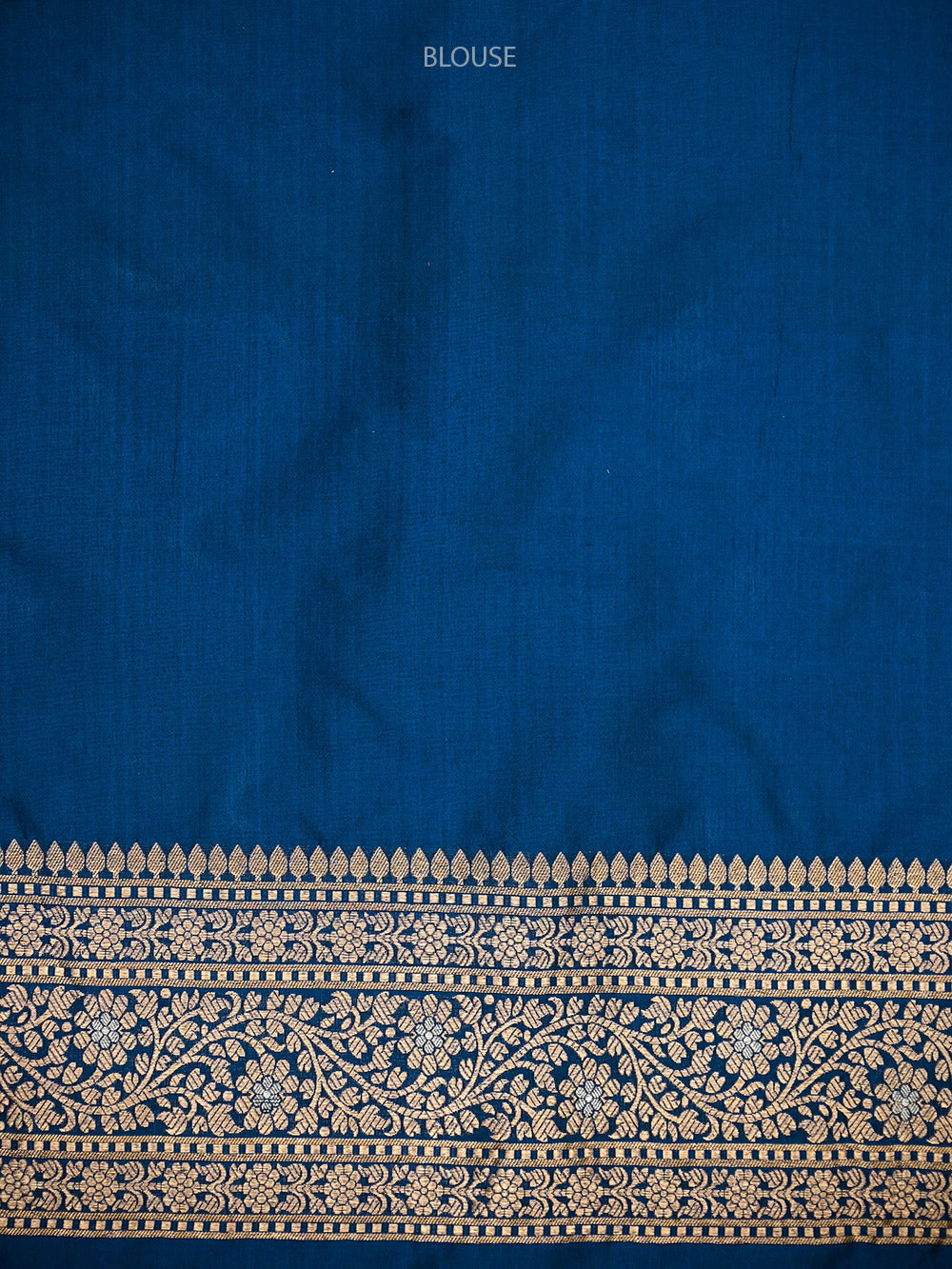 Midnight Blue Booti Katan Silk Handloom Banarasi Saree - Sacred Weaves
