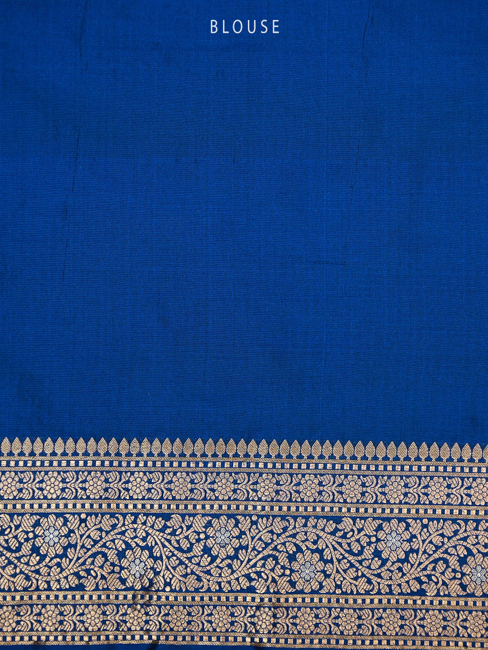 Midnight Blue Booti Katan Silk Handloom Banarasi Saree - Sacred Weaves