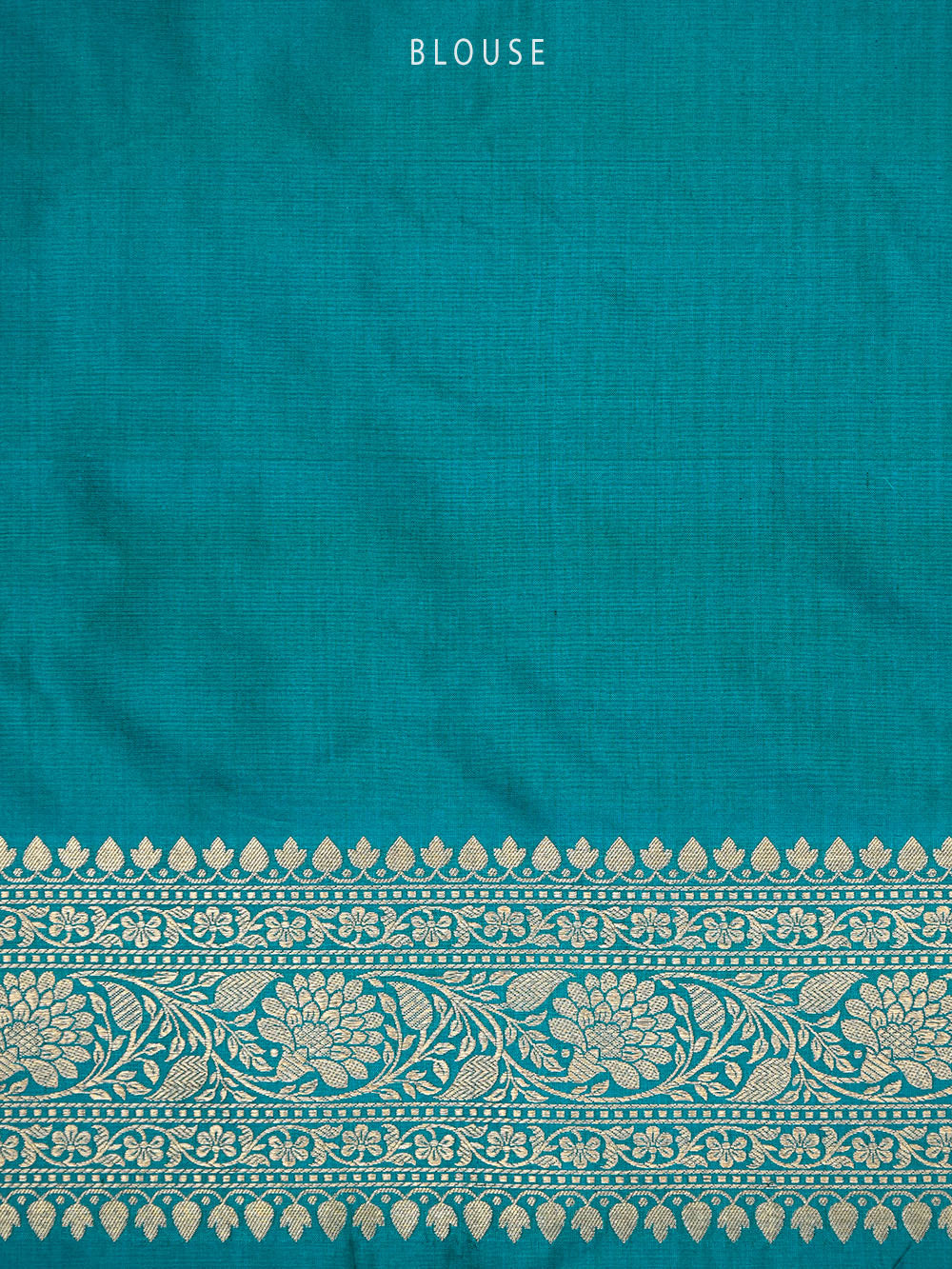 Peacock Blue Booti Katan Silk Handloom Banarasi Saree - Sacred Weaves