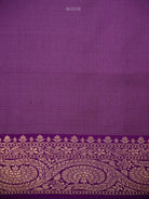 Beige Purple Booti Tussar Silk Handloom Banarasi Saree - Sacred Weaves