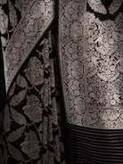 Black Shikargah Katan Silk Handloom Banarasi Saree - Sacred Weaves