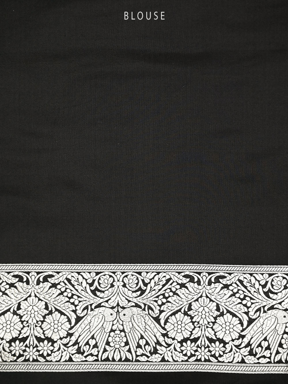 Black Shikargah Katan Silk Handloom Banarasi Saree - Sacred Weaves