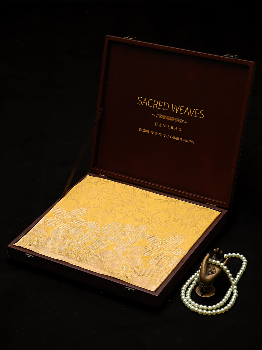 Yellow Jaal Katan Silk Handloom Banarasi Saree