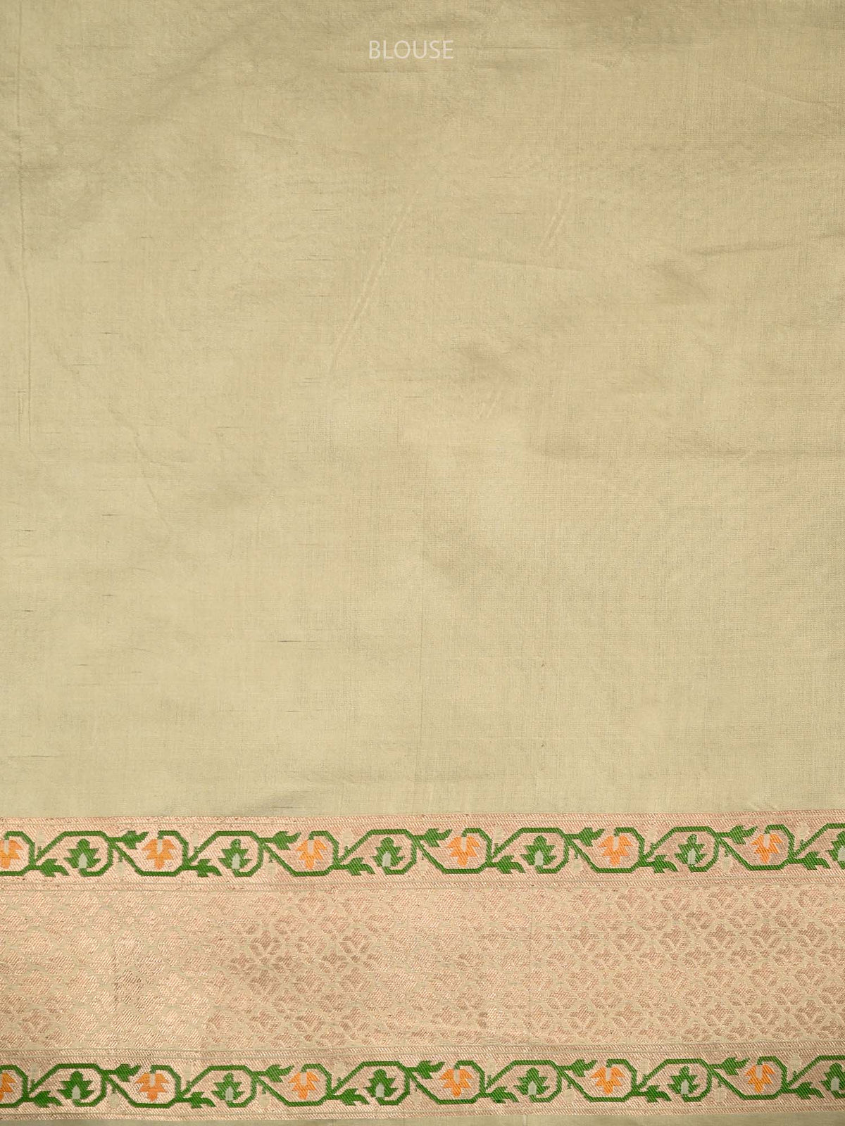 Cream Paithani Meenakari Katan Silk Handloom Banarasi Saree