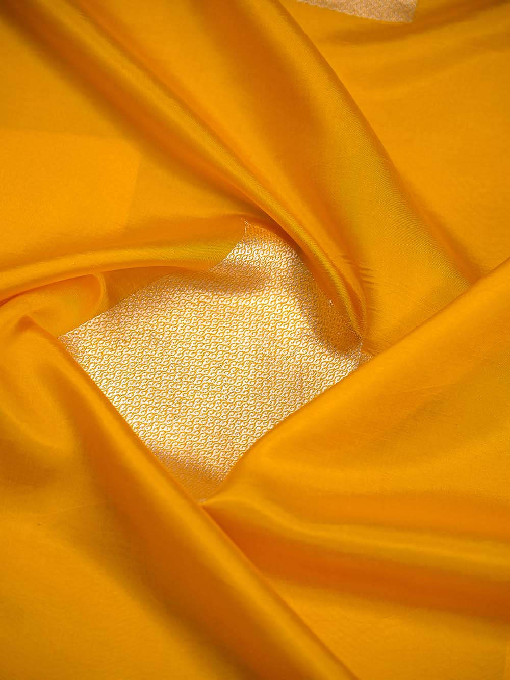 Yellow Boota Pure Silk Handloom Banarasi Saree - Sacred Weaves
