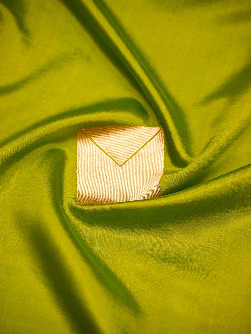 Lime Green Boota Pure Silk Handloom Banarasi Saree - Sacred Weaves