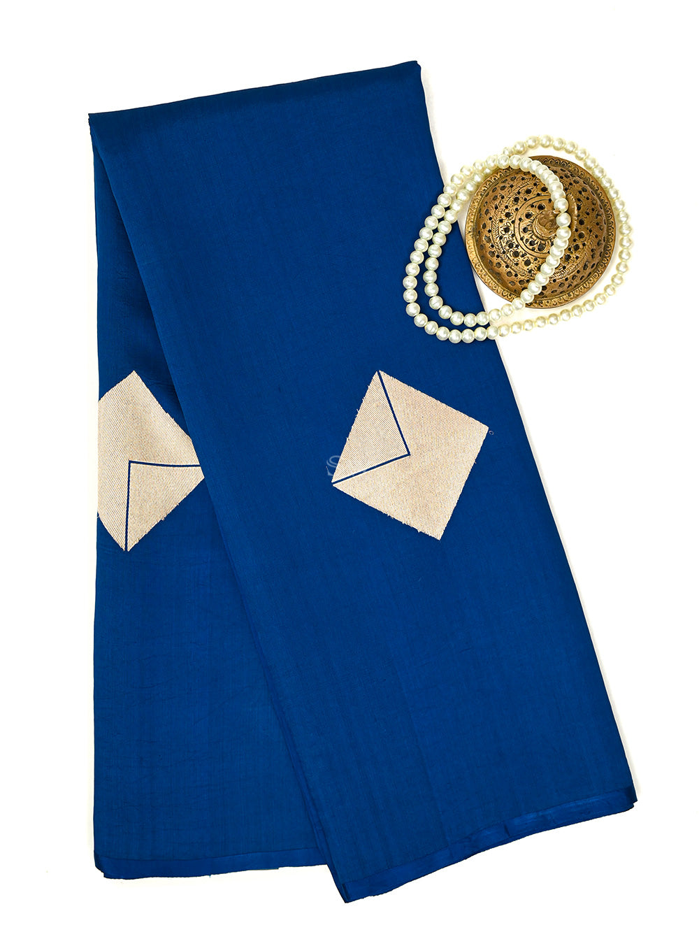 Midnight Blue Boota Pure Silk Handloom Banarasi Saree - Sacred Weaves