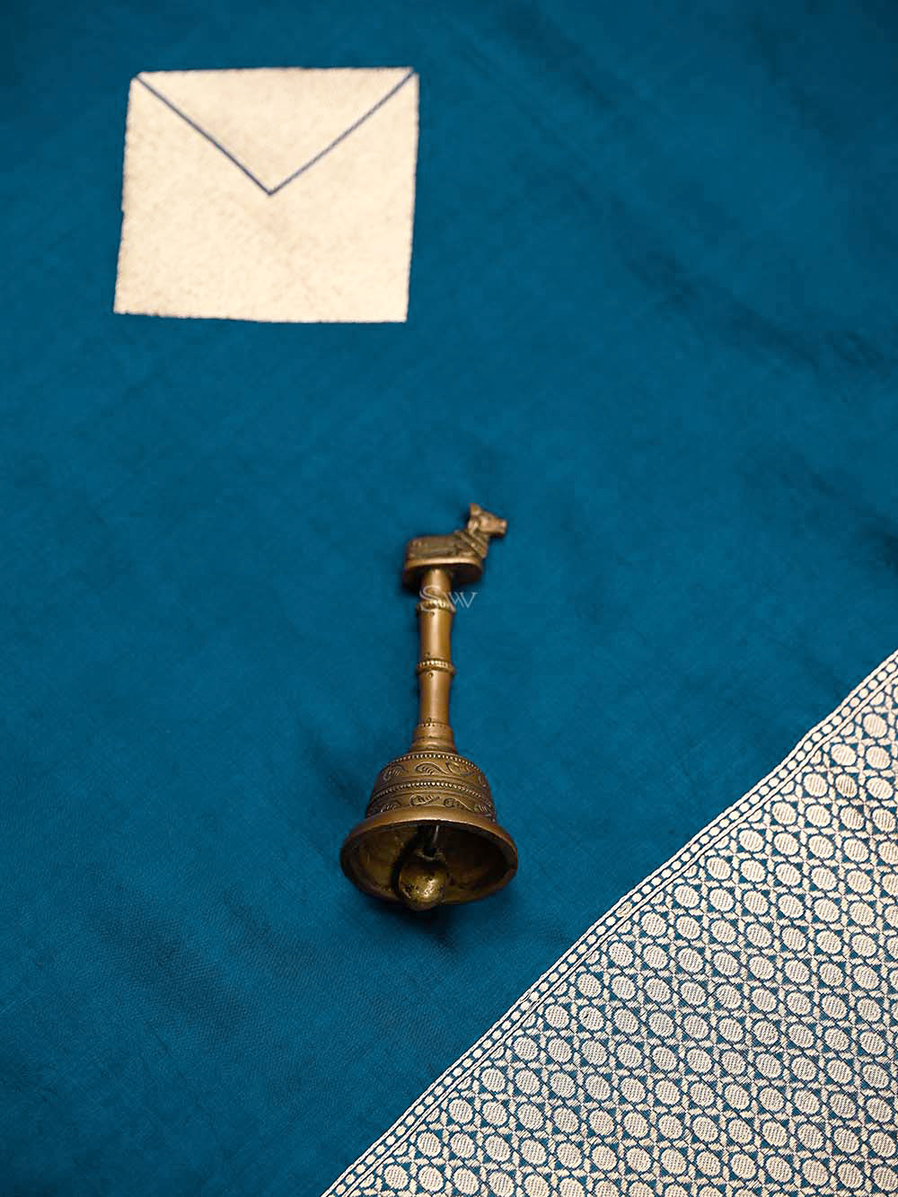 Midnight Blue Boota Pure Silk Handloom Banarasi Saree - Sacred Weaves