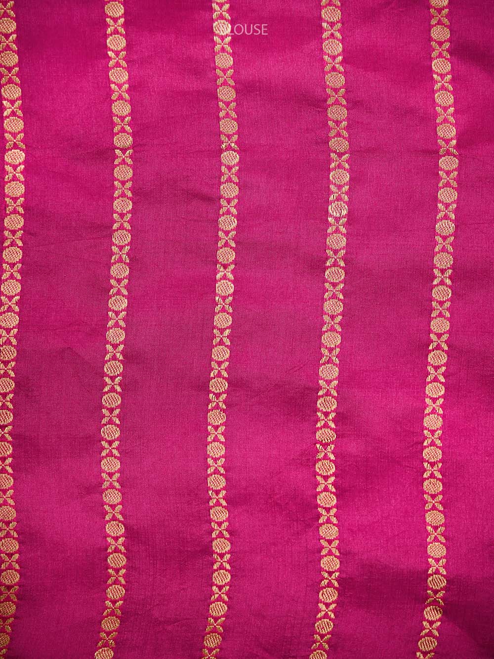 Dark Pink Pure Silk Kadhwa Banarasi Saree with Gold Boota - Sacred Weaves