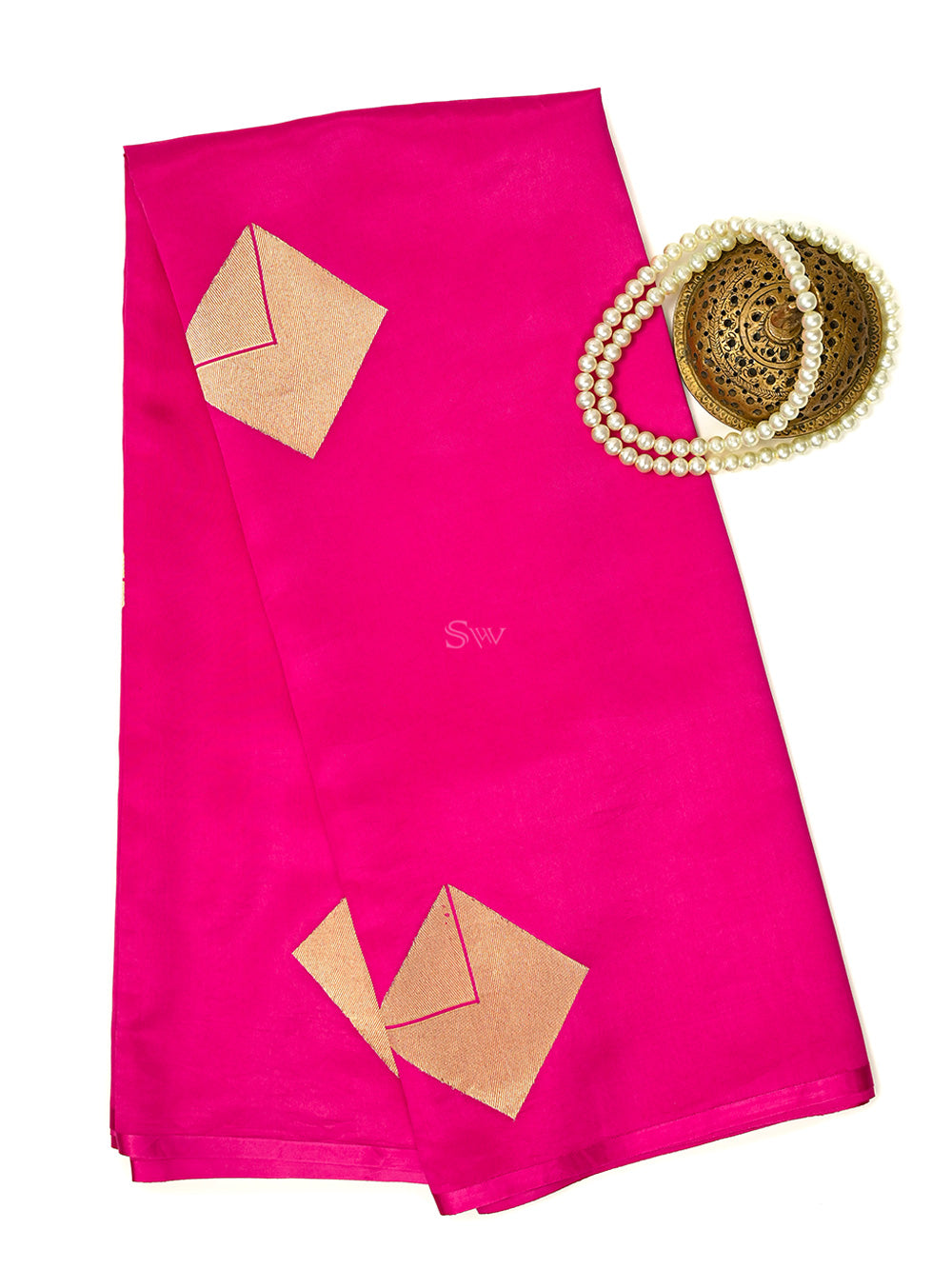 Magenta Boota Pure Silk Handloom Banarasi Saree - Sacred Weaves