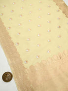 Yellow Boota Organza Handloom Banarasi Saree - Sacred Weaves