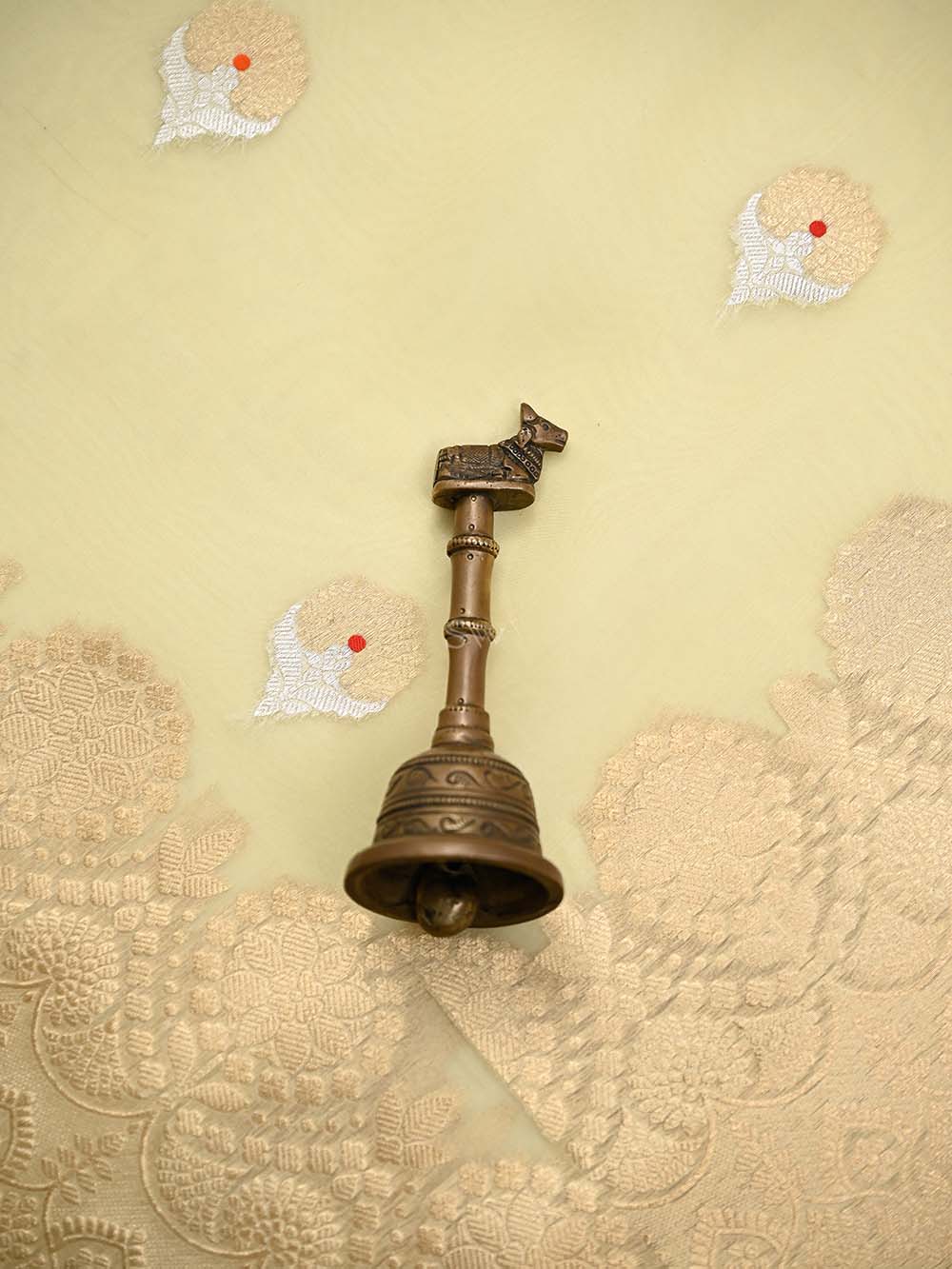 Yellow Boota Organza Handloom Banarasi Saree - Sacred Weaves