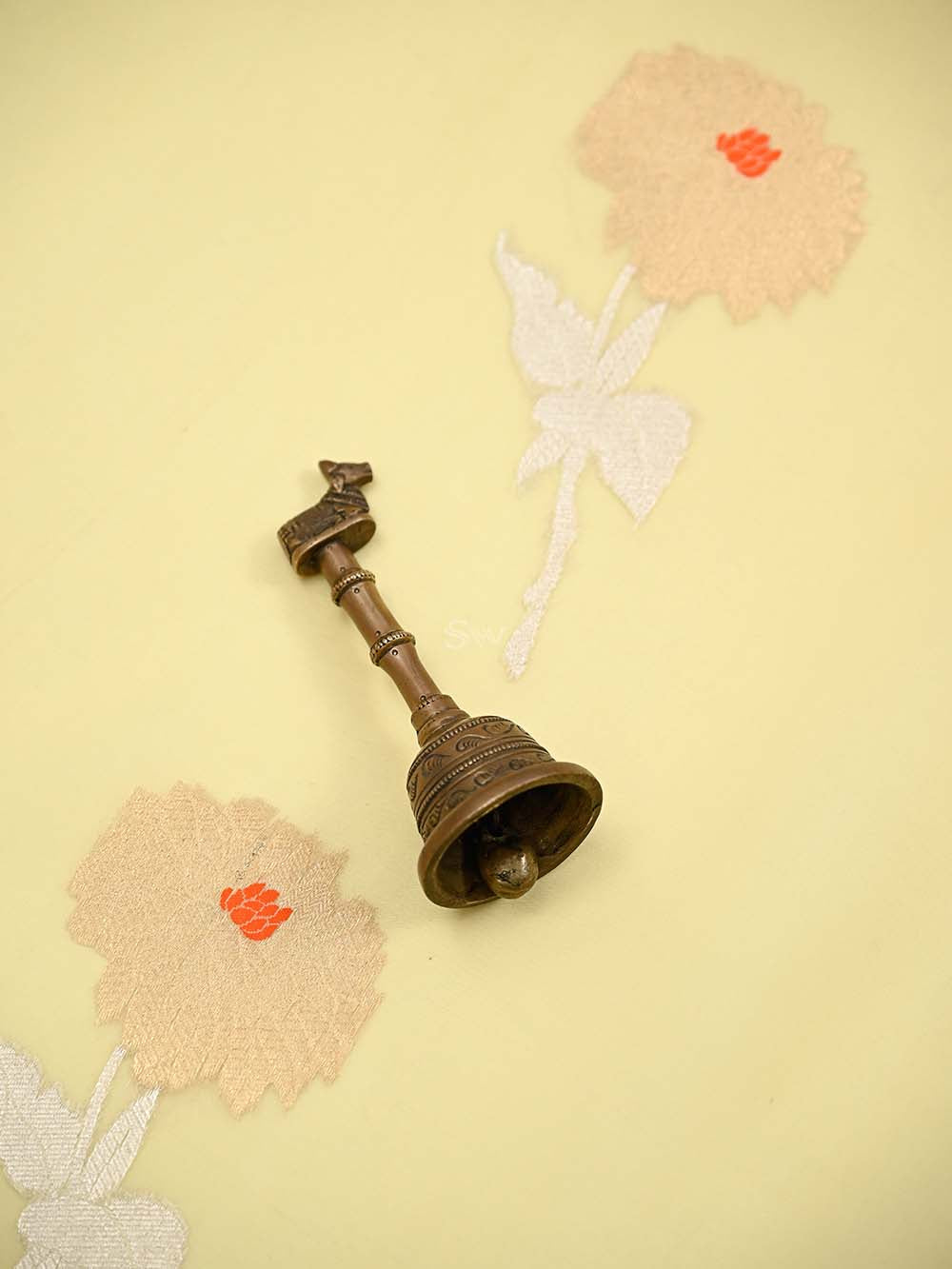 Yellow Boota Organza Handloom Banarasi Saree - Sacred Weaves