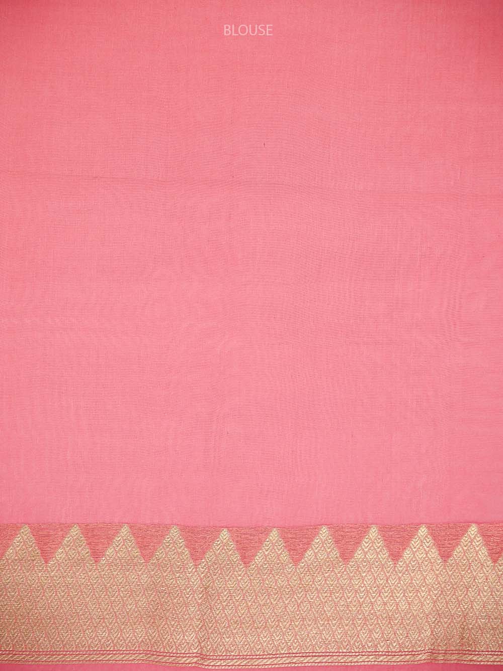 Peach Pink Boota Organza Handloom Banarasi Saree - Sacred Weaves