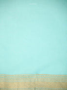 Pastel Aqua Blue Boota Organza Handloom Banarasi Saree - Sacred Weaves