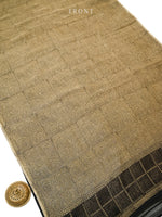Black Printed Cotton Silk Handloom Banarasi Suit - Sacred Weaves