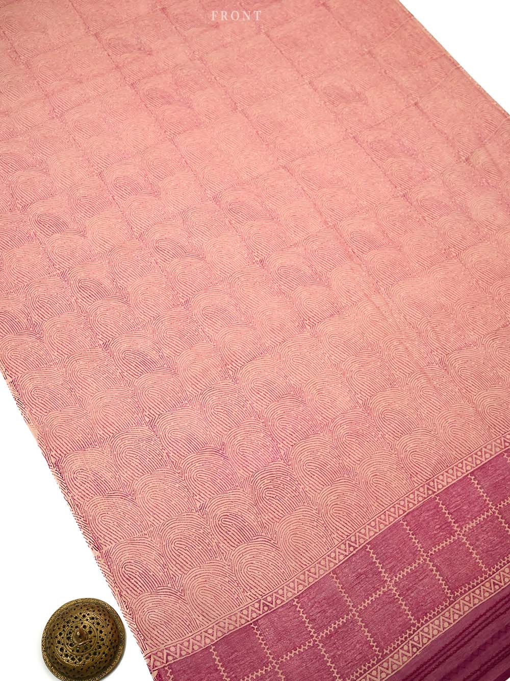Magenta Printed Cotton Silk Handloom Banarasi Suit - Sacred Weaves