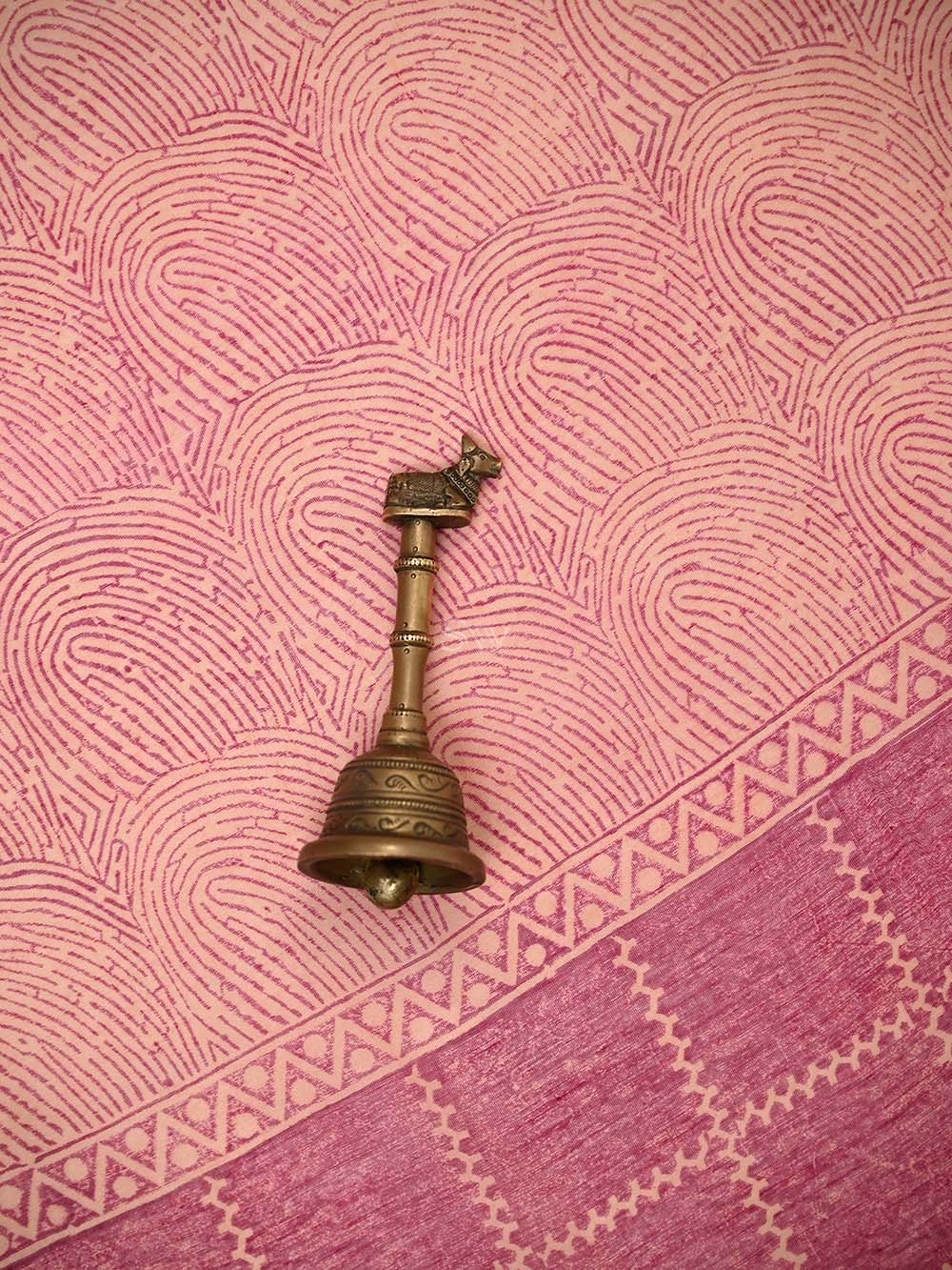 Magenta Printed Cotton Silk Handloom Banarasi Suit - Sacred Weaves
