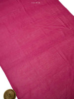 Magenta Printed Cotton Silk Handloom Banarasi Suit - Sacred Weaves