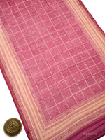 Magenta Printed Cotton Silk Handloom Banarasi Suit - Sacred Weaves