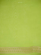 Parrot Green Boota Organza Handloom Banarasi Saree - Sacred Weaves