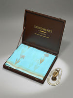 Aqua Blue Boota Organza Handloom Banarasi Saree - Sacred Weaves
