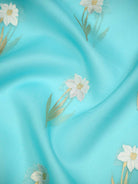 Aqua Blue Boota Organza Handloom Banarasi Saree - Sacred Weaves