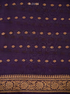 Cream Boota Organza Silk Handloom Banarasi Saree - Sacred Weaves