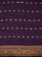 Cream Boota Organza Silk Handloom Banarasi Saree - Sacred Weaves