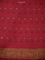 Cream Boota Organza Silk Handloom Banarasi Saree - Sacred Weaves