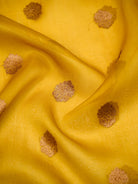 Yellow Boota Organza Silk Handloom Banarasi Saree - Sacred Weaves