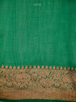 Yellow Boota Organza Silk Handloom Banarasi Saree - Sacred Weaves