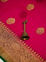 Dark Magenta Organza Silk Handloom Banarasi Saree - Sacred Weaves