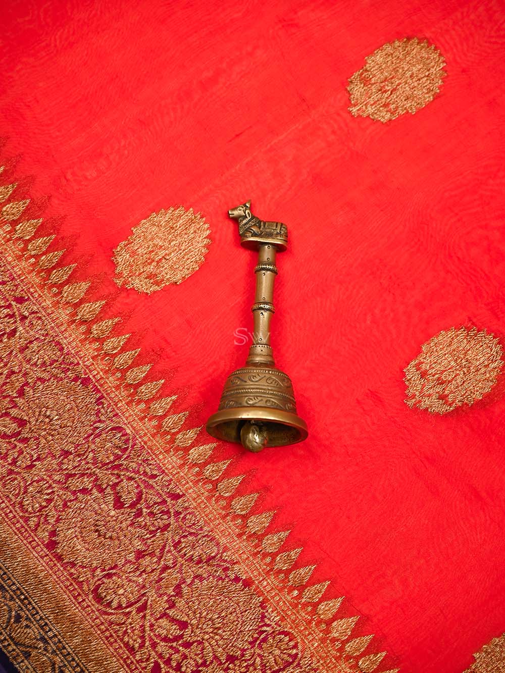 Red Organza Silk Handloom Banarasi Saree - Sacred Weaves